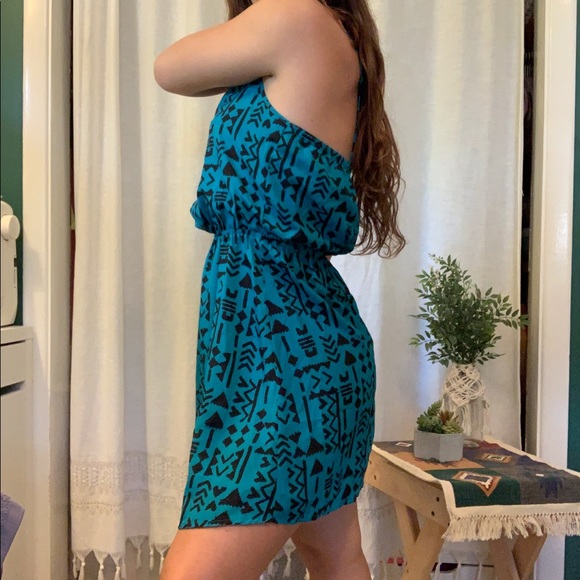 Blue Boho Print Dress - Picture 3 of 3